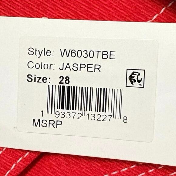 Hudson Carpenter Short Women’s 
Sz 28 Jasper (red) Utility Hammer Loop Raw Hem - Picture 5 of 13